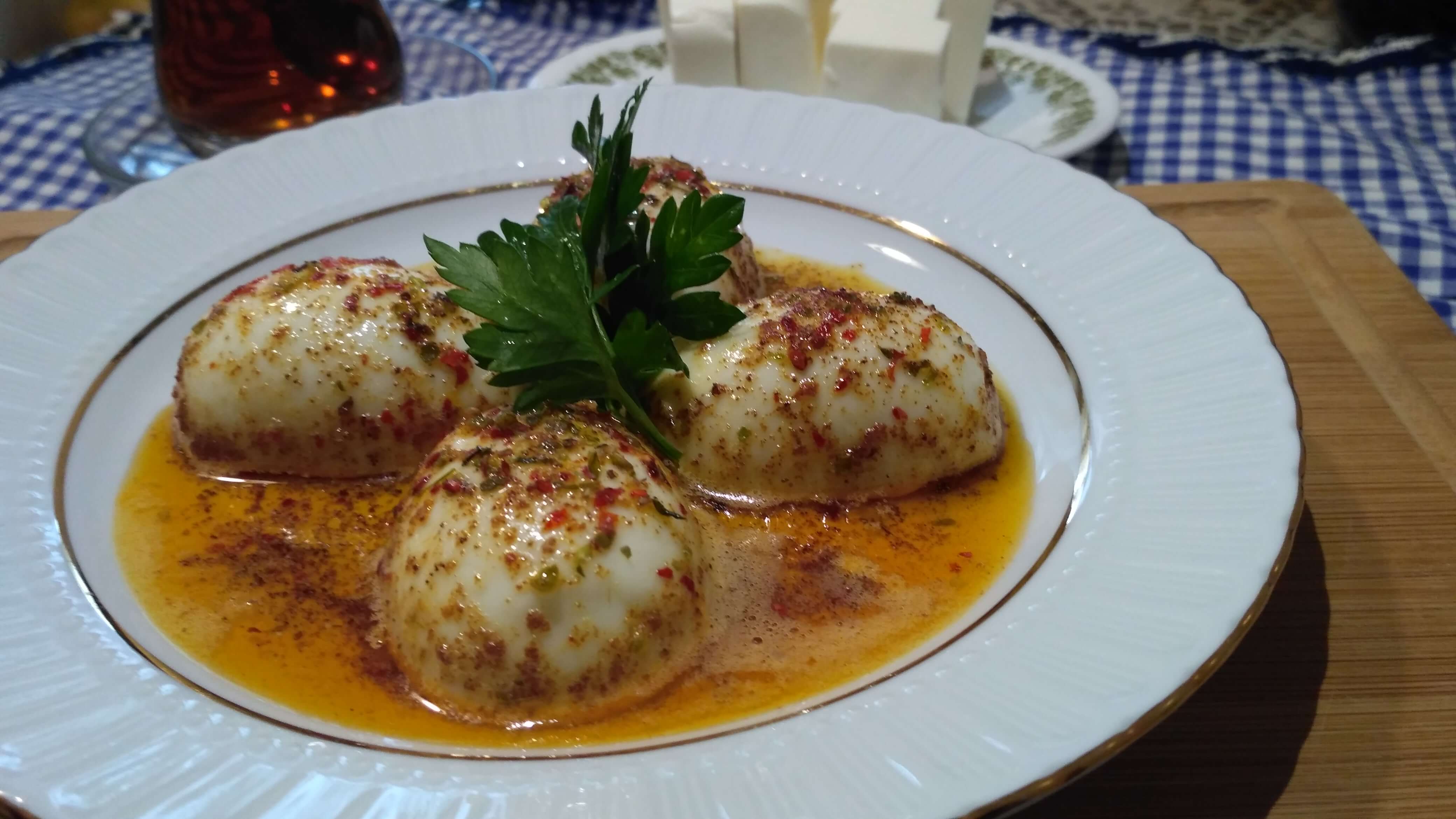 yumurta kapama tarifi sunumu
