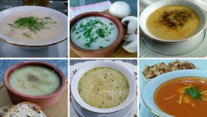 Bugün 6 nefis çorba tariflerimiz var. Özellikle lezzetli ve farklı çorba tarifi arayanlara önerimiz. Közlenmiş domates, tandır, soğan, havuç, mantar ve terbiyeli tavuk çorbası.